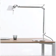 Спроектированный дизайн регулируемая шарнирная настольная лампа, штампованный анодированный Матовый Алюминиевый абажур и натяжные кабели