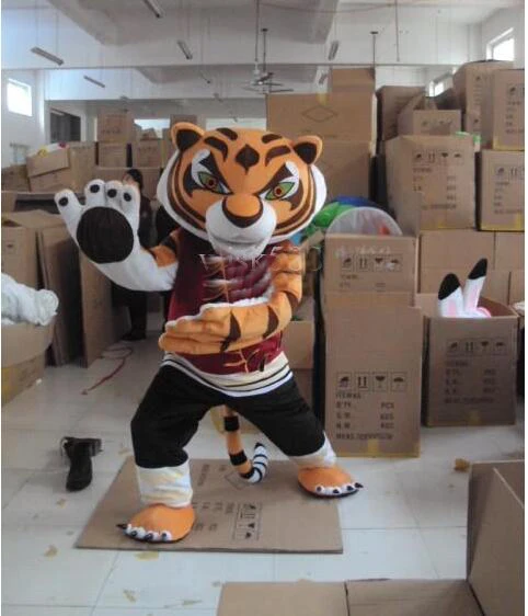 

hot sale new Discount factory sale Lovely Kung Fu tiger cartoon doll Mascot Costume ems Free shipping olome