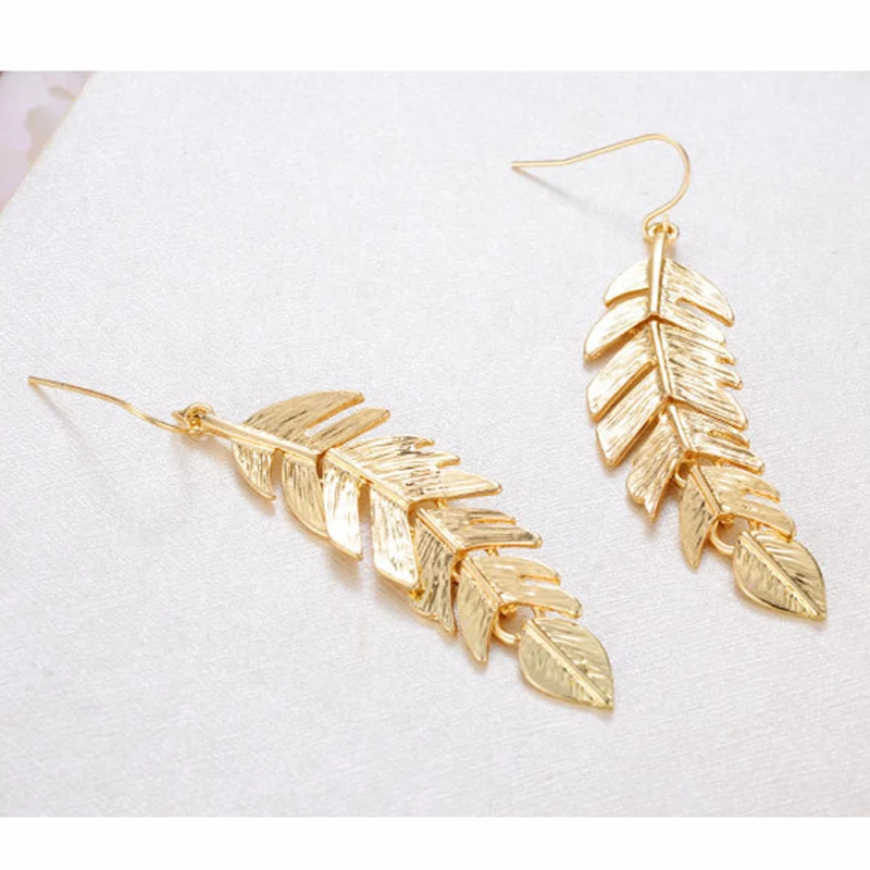 Женские длинные серьги подвески в форме листа массивные висячие 2020|earrings for|dropping