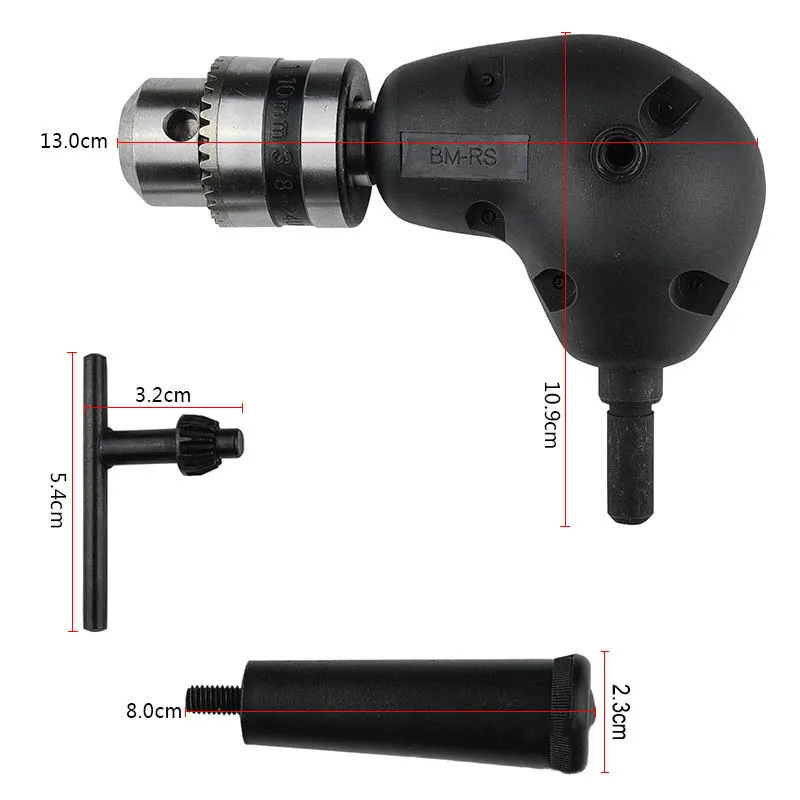 Achat 90 degré Angle Droit Forage Metal Gear Drive Adaptateur Avec Chunk Clé LB88