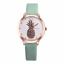 Женские часы PAPHITAK для девушек ананас рисует Стиль искусственная кожа ремешок аналоговые кварцевые часы Модные женские повседневные браслет A65