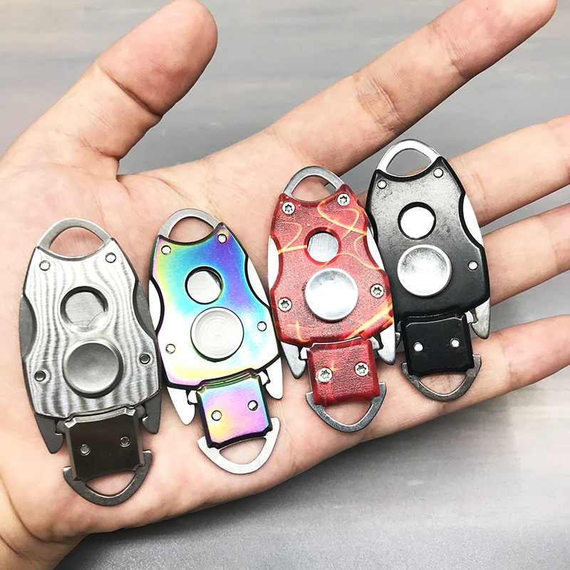 Vedio Show 3 colours Mini Pocket EDC Knife All Steel Fidget Spinner