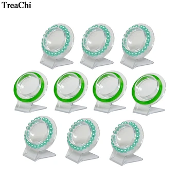 

Wholesale 10Pcs Round Clear Jewelry Bracelet Display Holder Bangle Organizer Rack Acrylic Bead Chain Display Collar Stand