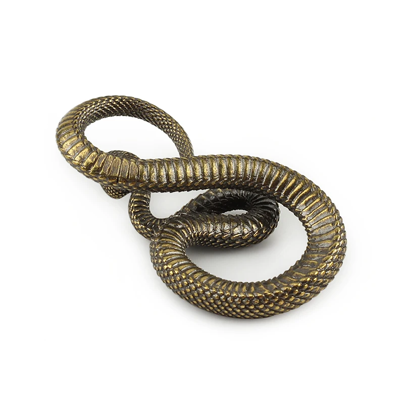 1 шт. латунное кольцо для ключей под змею медный брелок для улицы Аксессуары для инструментов DIY Автомобильный подвесной