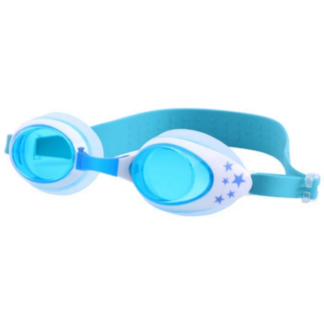 Multicolor Children Swim Goggle With Strap Headband Kids Star Printed Waterproof Anti Fog