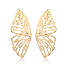 Серьги в богемном стиле с бабочкой для женщин и девушек, золотые полые серьги, модное ювелирное изделие, Букле д 'ореиль femme