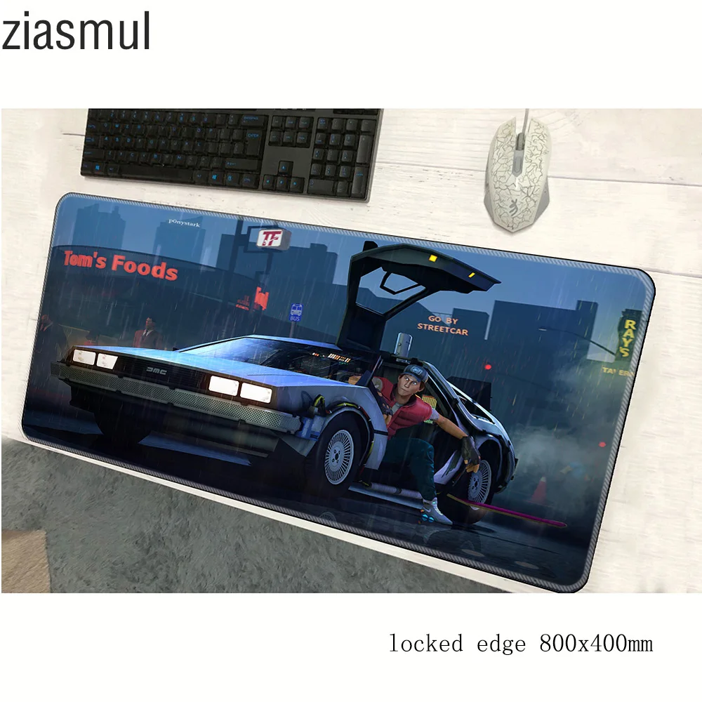 back to the future padmouse 800x400x3mm gaming mousepad game thick mouse pad gamer computer desk anime mat notbook mousemat pc | Компьютеры