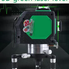 3D лазерный уровень перекрестный уровень с функцией слэша и самонивелирующийся Открытый 360 Поворотный зеленый лазерный лучевые инструменты