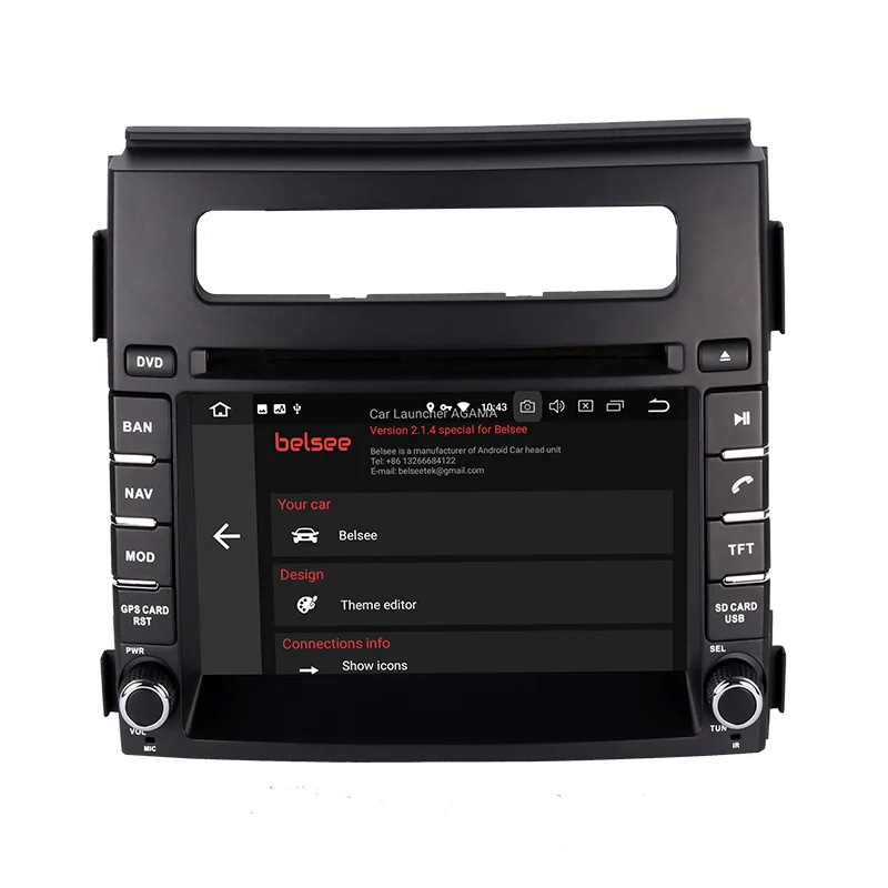 Clearance Belsee 2 Din 4GB 9.0 Android Car Radio Stereo Touch Screen GPS DVD Multimedia Player Head Unit Autoradio for Kia Soul 2012 2013 2