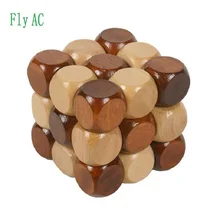 Snake Cube Wooden Brain Teaser Puzzle Magic Cube toy gift LUBAN LOCK