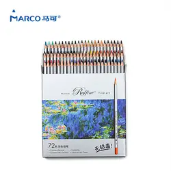 Марко карандаш 72 Цвета карандаш набор воды Цвет Профессиональный Книги по искусству школьных принадлежностей lapices de Цвет рисунок