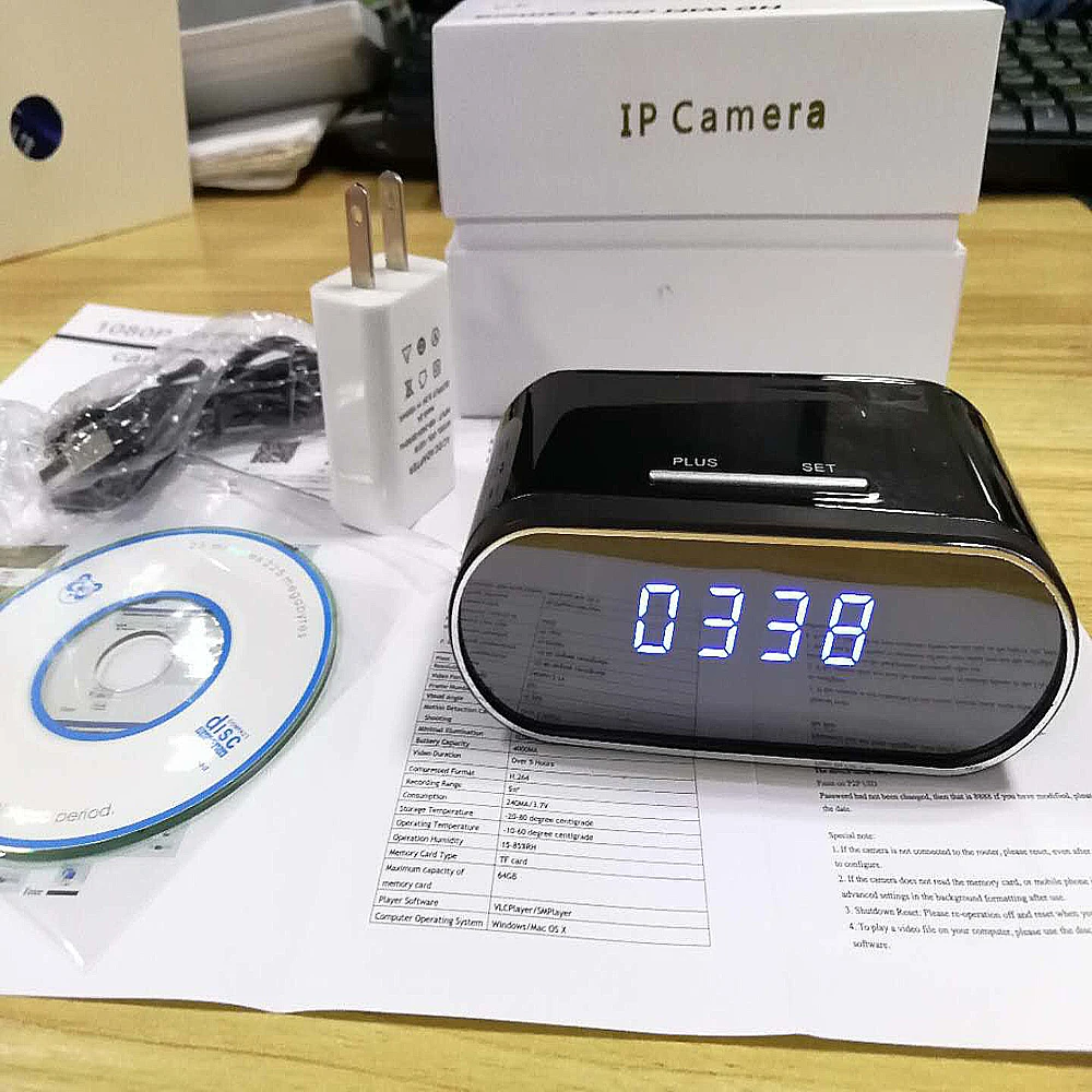 

Z10 1080P Mini Camcorders Table Clock Camera Alarm Setting Mini Camera IR Night Vision Wifi Cam IP Clock Camera Mini DV DVR