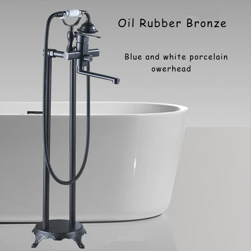 Латунный напольный нержавеющий кран, масляная резина, бронза, полированный никель, смеситель для ванны, смеситель для воды, ванной, душевой кран - Цвет: ORB B