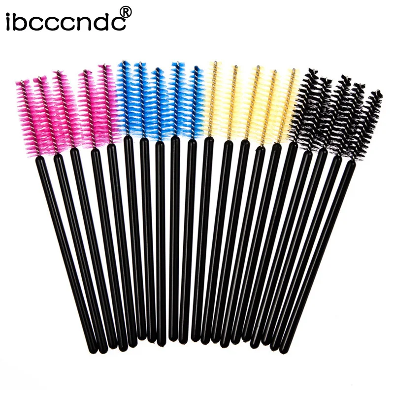 

50Pcs/Pack Mascara Wands Disposable Micro Eyelash Brushes Applicator Wand Brushes Eyelash Comb Brushes Spoolers Makeup Tool Kit