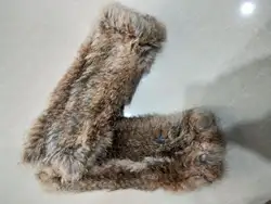 2018 г. Модные теплые трикотажные эластичные зимние перчатки аксессуары для Для женщин длинные меховые перчатки без пальцев компьютерная