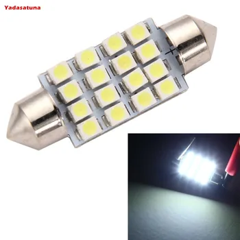 

10 Lampada Torpedo 16 3528smd Leds Luz Teto Placa Smd Super Branca 39mm 41mm