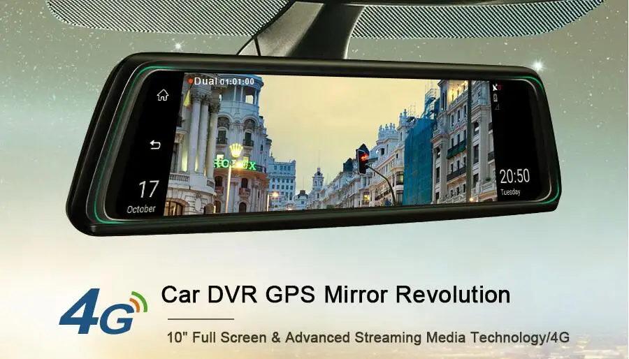 V9 Автомобильные видеорегистраторы 1" сенсорные ips Android 5,0 gps навигаторы FHD 1080P Wifi 3g видео рекордер зеркало заднего вида dvr двойной объектив DashCam