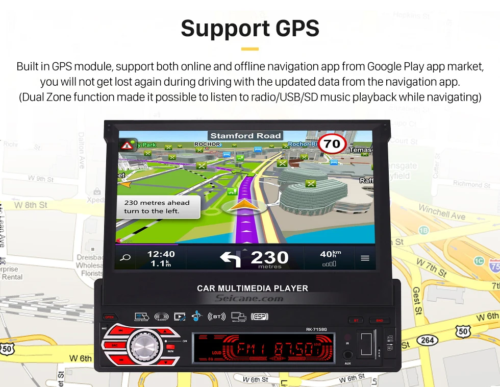 Flash Deal Seicane 1 Din 7 inch Universal Car Radio GPS Navigation Support DVD Player Canbus AUX Bluetooth 7 Flash Deal Seicane 1 Din 7 inch Universal Car Radio GPS Navigation Support DVD Player Canbus AUX Bluetooth 7