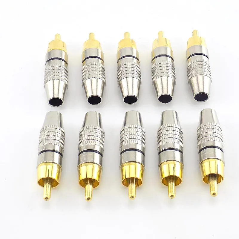 50 pces por atacado rca macho plug 01