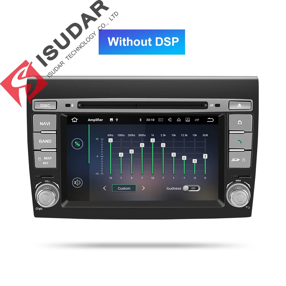 Isudar 2 Din Авто Радио Android 9 для Fiat/Bravo 2007-2012 GPS для автомобиля, стерео Мультимедийный Плеер Восьмиядерный ram 4 Гб rom 64 Гб DSP DVR - Цвет: ROM 32GB Without DSP