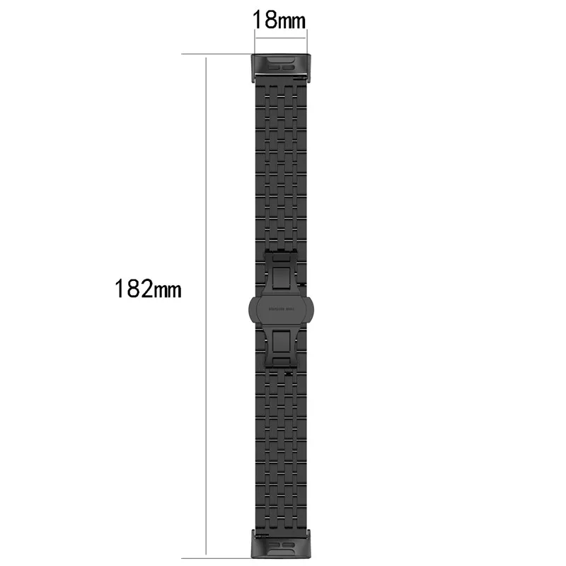 Metal Bands for Fitbit Charge 3 & Charge 3 SE Band Premium Stainless Steel Metal Band Strap Wristband for Women Men 10.25 (3)