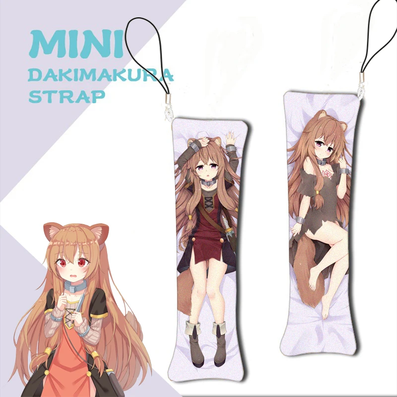 Аниме мини Dakimakura The Rising of Shield Hero Raphtalia брелок Подушка подвесное украшение ремешок