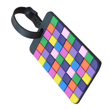 

Perfect-Portable Secure Travel Suitcase ID Luggage Handbag Large Tag Label (Yellow+Purple)