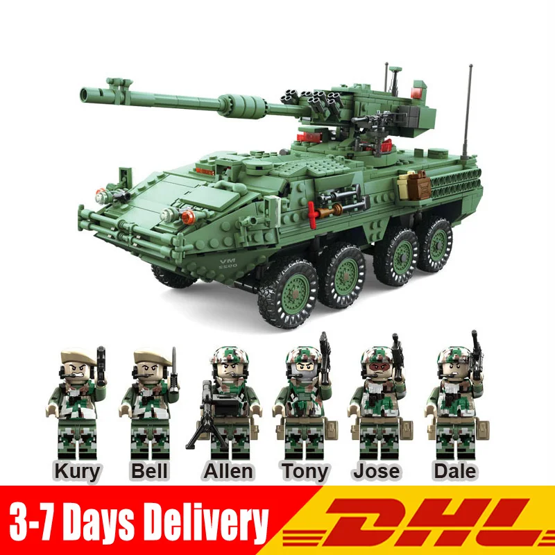 

KaZi 1678Pcs 3in1 KY10001 Century Military MGS-M1128 TANKS Armored Vehicles Model Building Blocks Bricks Toys Christmas Gifts
