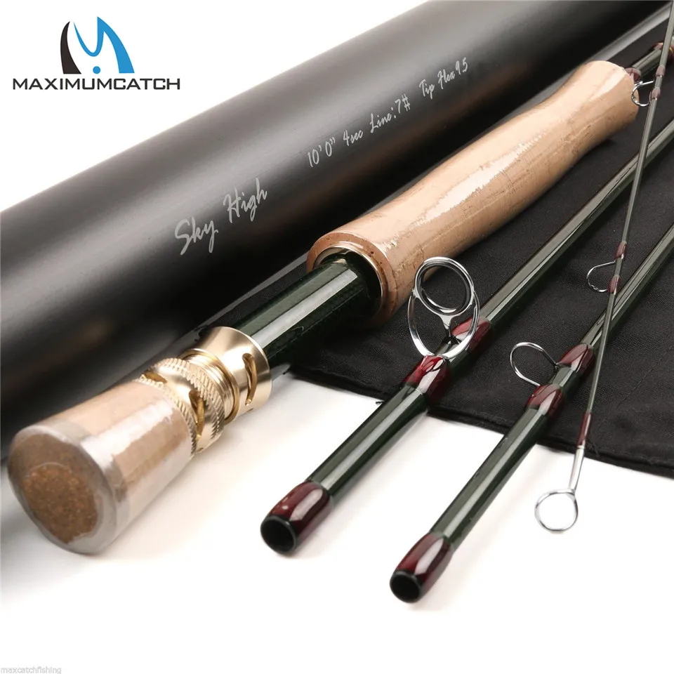 Maximumcatch Skyhigh 10FT 7WT 4PCS Fly Fishing Rod IM12 Toray Carbon