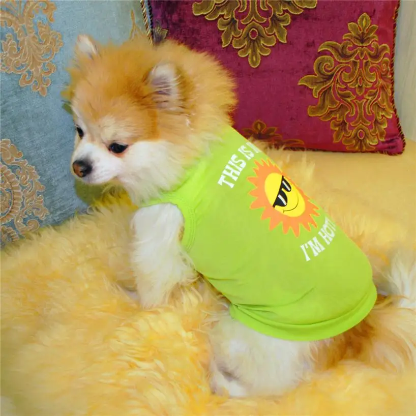 Transer собака рубашка Pet собака, щенок, домашние животные Лето Защита от солнца рубашка маленькая собака кошка одежда жилет футболка 3,9