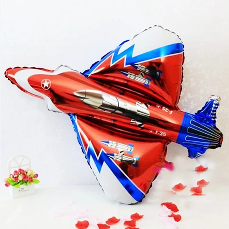 Oversized Fighter Bomber Aircraft Foil Helium Balloons Kids Birthday Party Decoration Supplies ...