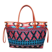 Бриллиантовая сетка Tote заготовки цвет ацтекская сумка Алмазная холщовая бесконечная струнная дорожная сумка DOM1061167