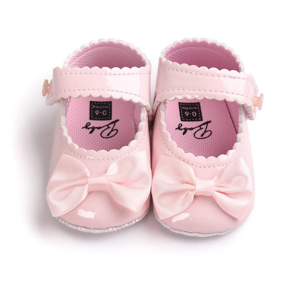 0 ~ 18 mes color de rosa de primavera y verano bebé niñas princesa infantil zapatillas de deporte zapatos de bebé antideslizante-en primera los caminantes zapatos CX18C