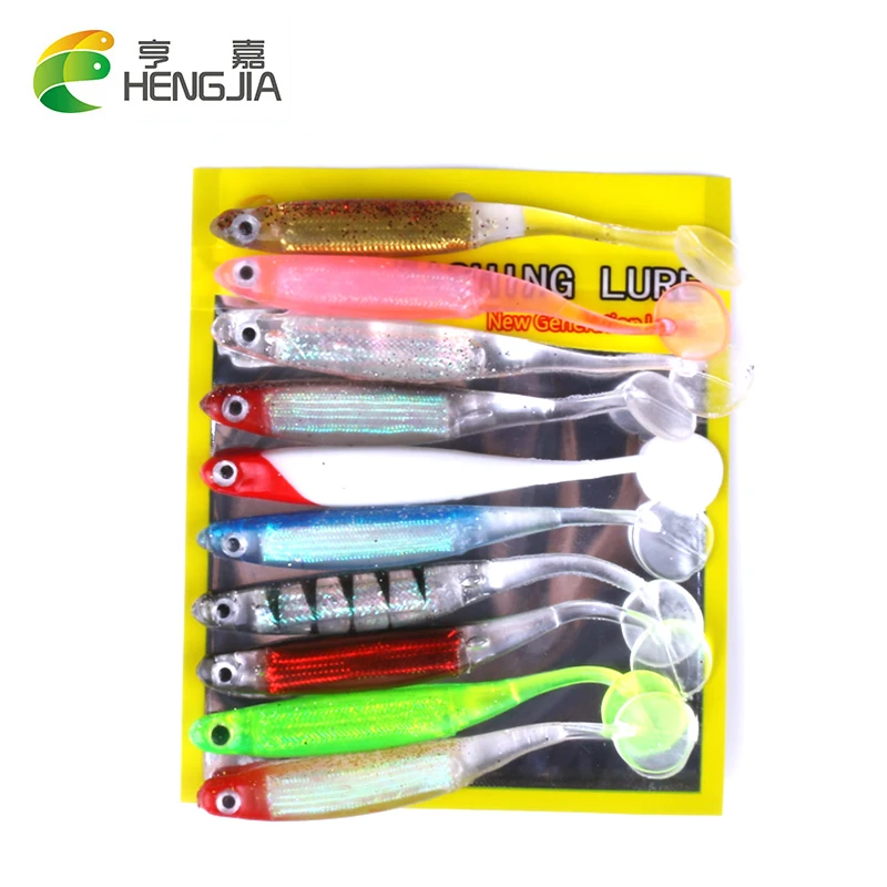 

HENGJIA 100mm 5.2g Soft Fishing Lures for Fishing Shad Fishing Worm Swimbaits Jig Head Fishing Bait Soft Lure