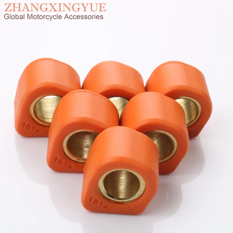 6 Pc Prestazioni Variatore Pesi Rullo 6.5 Gram 15X12Mm Per Malaguti Centro Di Base Sl Kat 50 Crosser Cr1 50 Ieri 50 Cc