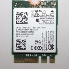 Карта беспроводного адаптера для DELL Venue 11 Pro 7140 WiFi intel AC7265 модель 7265 7265NGW 802.11ac 0v7rmp V7RMP CN-0V7RMP ngff