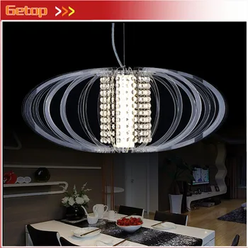 

Modern Acryl Droplight Fish-line LED Chip Engineering Pendant Lamp Fixture Sitting Room Bedroom Dining Room Leisure Lights