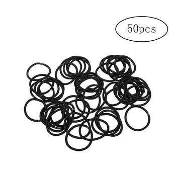 

50pcs Multi Usage Rubber Bands Elastic Hair Bands Stretchable Bands for Home Office Black