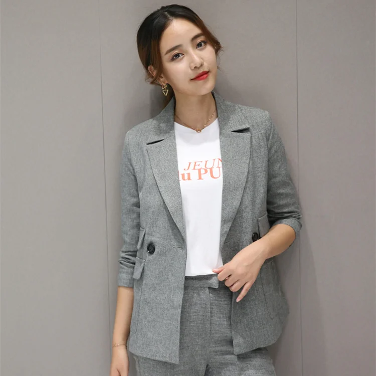 De pièce Pour Coréenne Version 2 Petit Mode Tempérament Pantalon Costume Femmes 2019new Décontracté Veste 1 Deux Lâche Olcommuter qY1xU0Z
