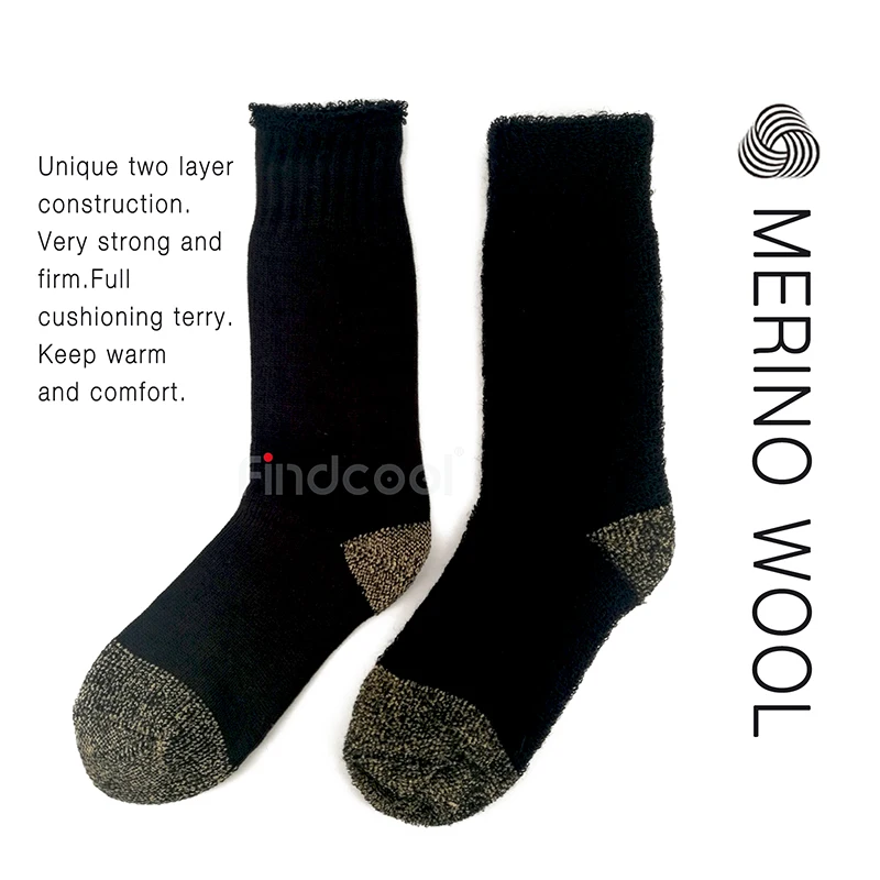 Носки мужские и женские Findcool из мериносовой шерсти толстые зимние носки для