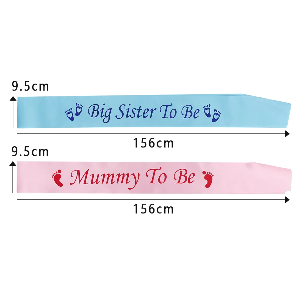 Blue, Big Sister to Be Yueshop Baby Shower Sashes Mummy to be Nanny Aunty & Big Sister & Grandma to be sash for Baby Shower Party Decoration 