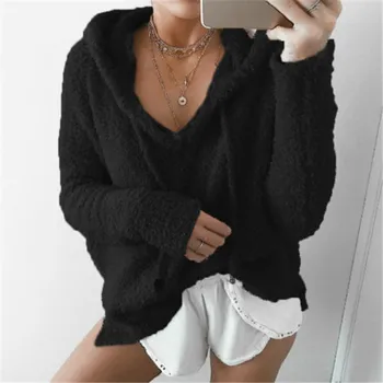 

Sweet Oversized Loose Hoodies Women Long Sleeve Sweatshirts Ladies Fleece Cashmere Sweatshirt Jumper Outwear Pullover Tops