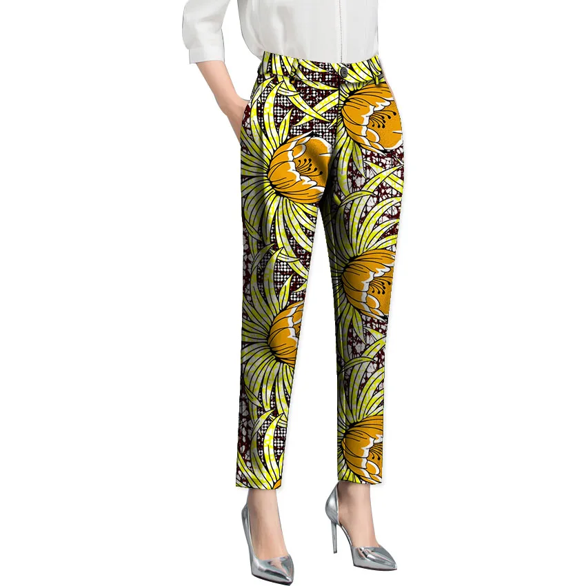 

African Women Straight Pants General Design Style African Clothes Flare Pants Ladies Dashiki Print Leisure Trousers
