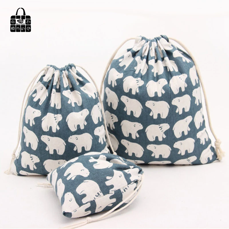 1 шт. сумка Polar bear из 100% хлопка аксессуары для путешествий одежда нижнее белье