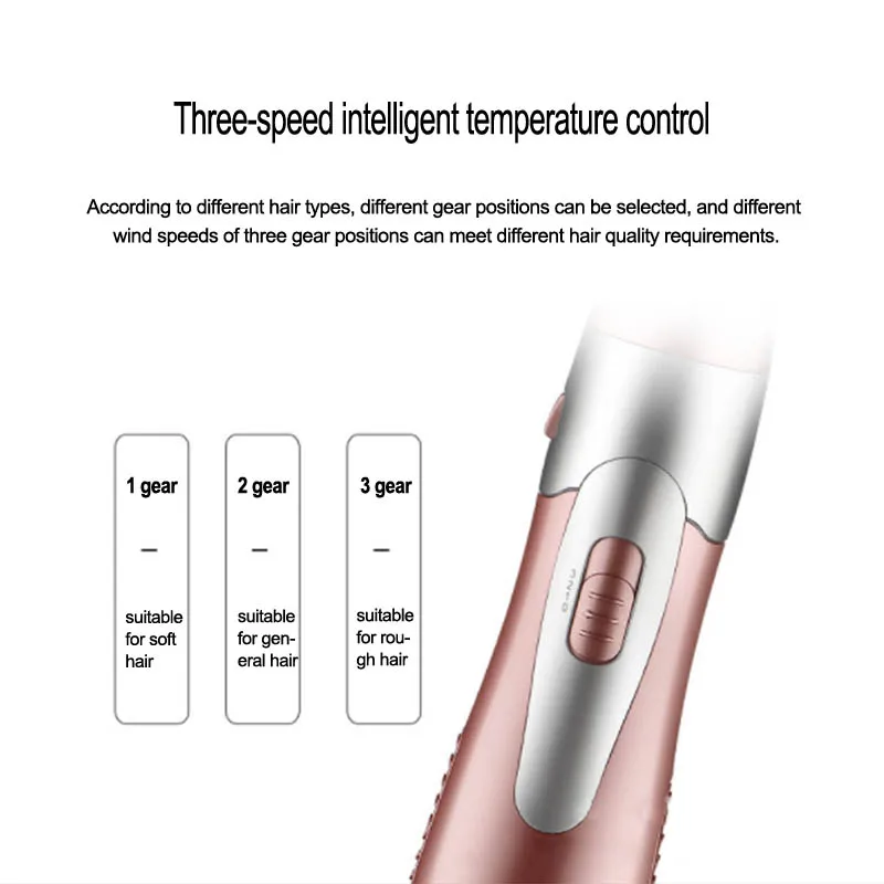Отрицательный ионизация волос фен расческа для волос multi-function blow comb one hair style машина для сушки волос парикмахерские инструменты 220-240 в 1 шт