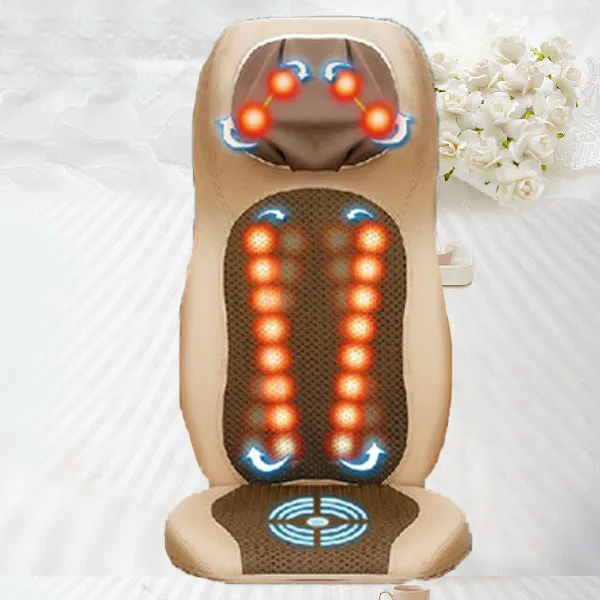 Full Body Massage Cushion Heat Vibrate Mattress Back Neck Massage Chair