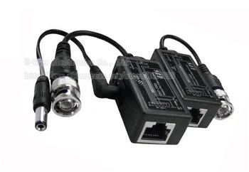 

CAT5 BNC To RJ45 Converter Video Balun for CCTV - Power, Video, Audio, PTZ Camera/Free Shipping/2PAIRS