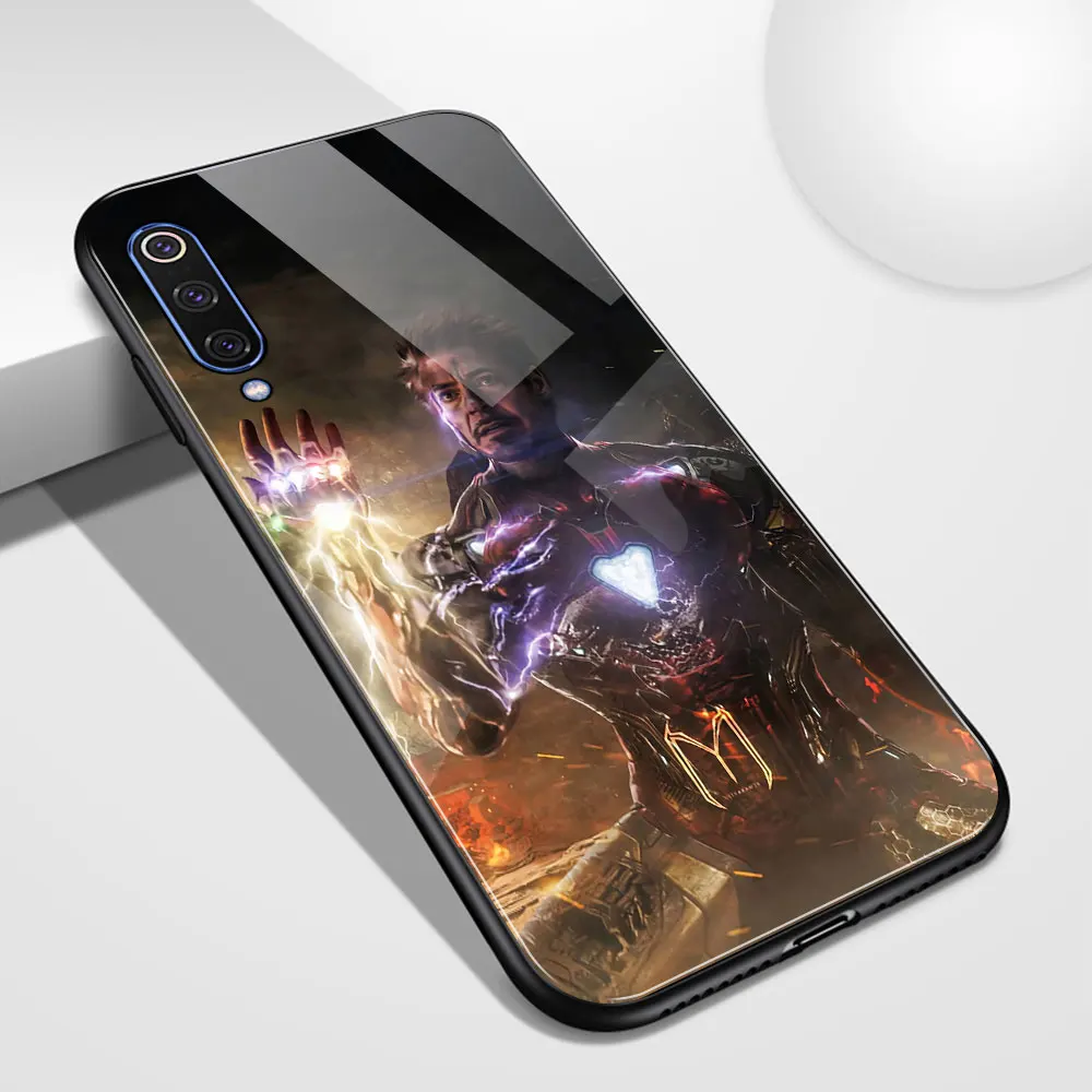 Чехол для Xiaomi 9 чехлы стеклянная задняя крышка чехол Marvel iron Man mi 8 8se lite explorer 9se mix 2 2s 3