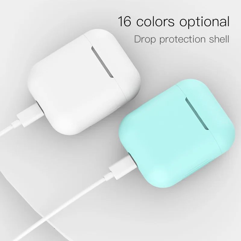 Airpods 2 чехол силиконовый защитный чехол для Apple Bluetooth гарнитура для Airpods 1or2 Беспроводная зарядка Bluetooth гарнитура