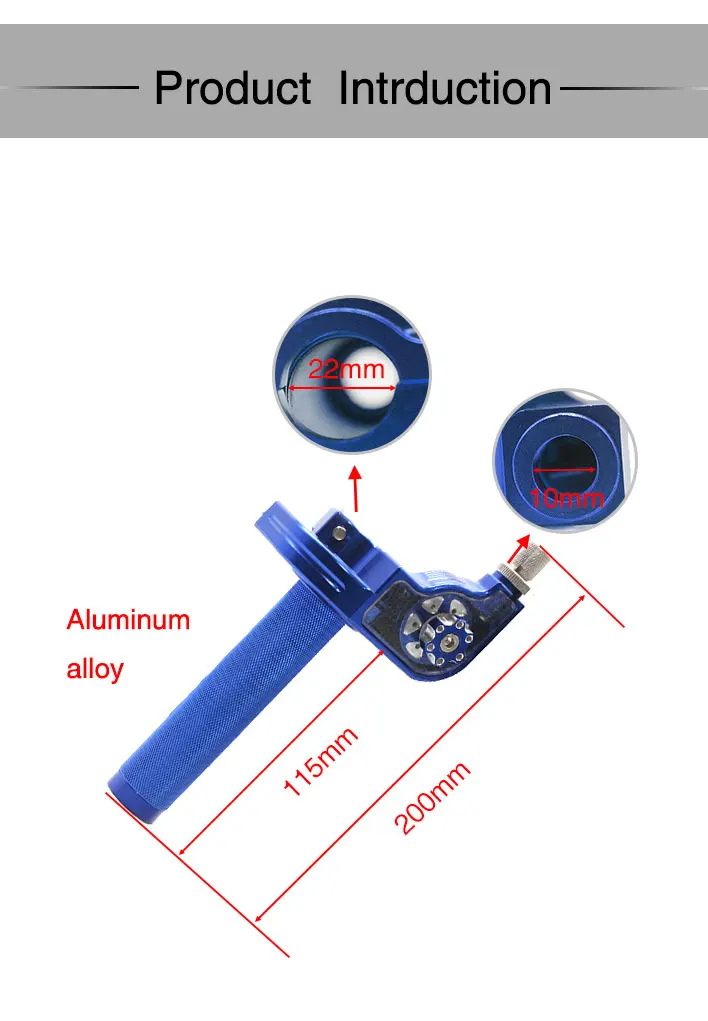 ZSDTRP CNC регулируемые алюминиевые ручки дроссельной заслонки оседают твист газа дроссельной заслонки ручка для 110-250cc грязи ямы велосипеды модифицированные